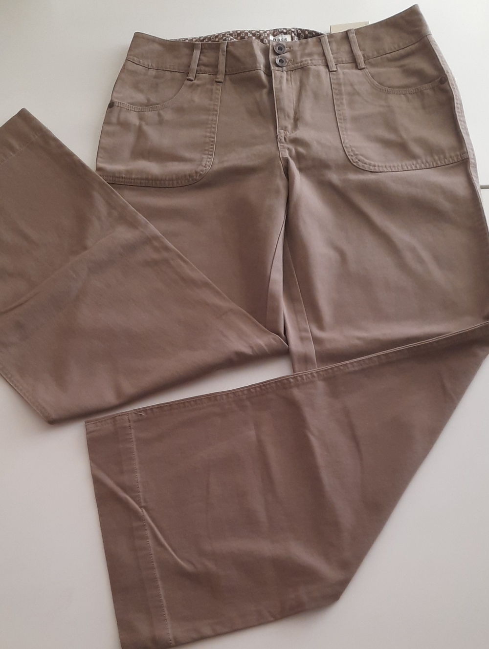 New With Tags Bass Brown Pants with Pink Trim and Floral Lining - Women's Size 8